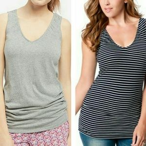 Lot of 2 maternity AND nursing tanks